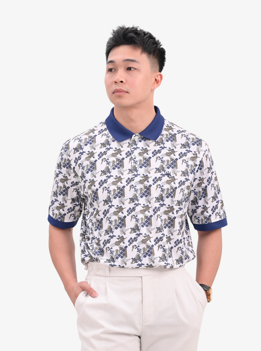 Áo Polo nam cao cấp HAAN Aesthetic Chất Liệu Bamboo Navy Blue -
