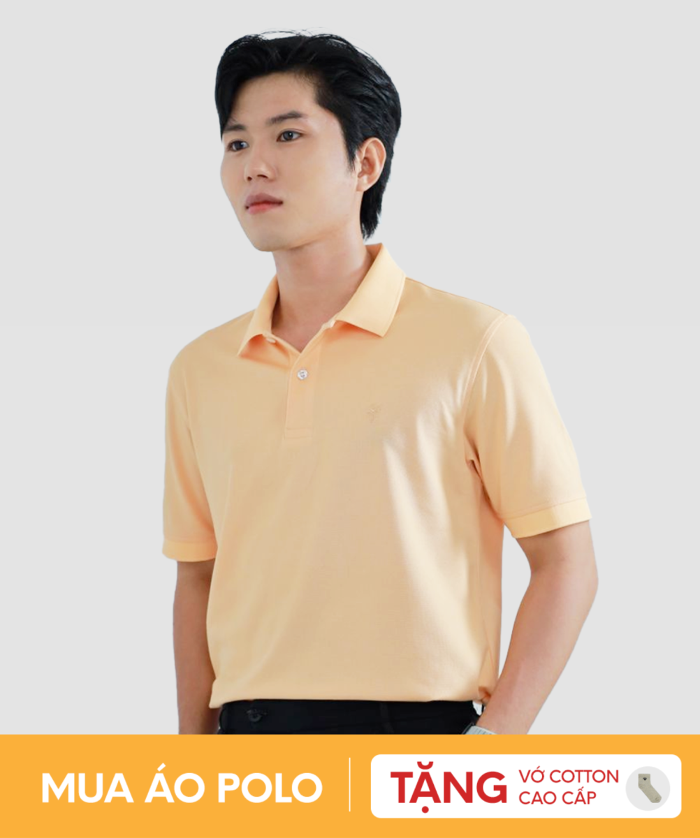 Áo Polo HAAN Aesthetic Chất Liệu Drytech Fuzy Peach -